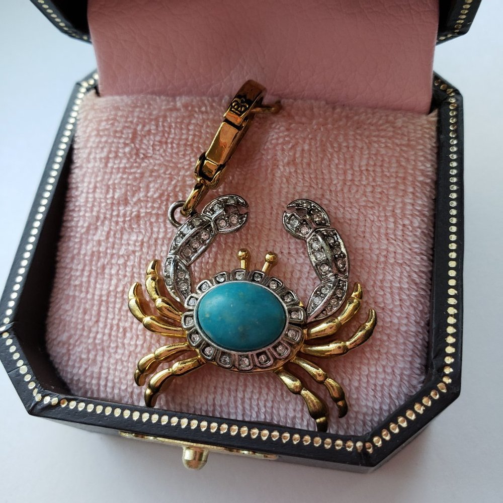 NWOT Juicy Couture Blue Stone Crab Charm.